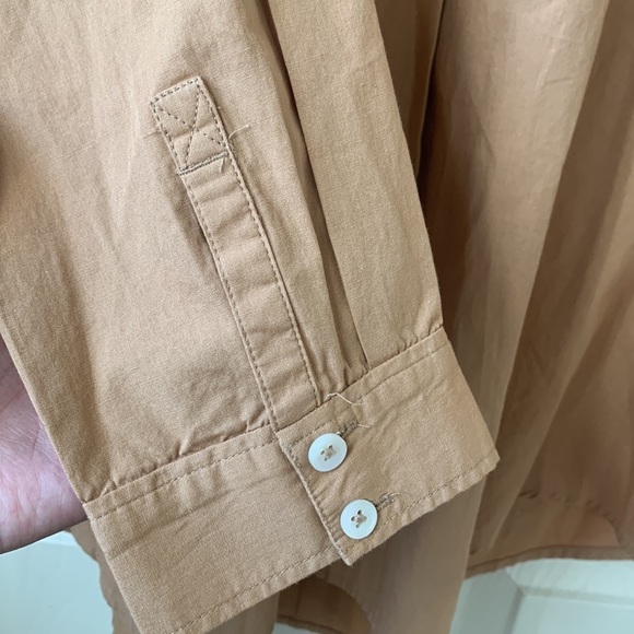 NWT Anthropologie button down side button tunic Medium Tan/Copper - Picture 9 of 12